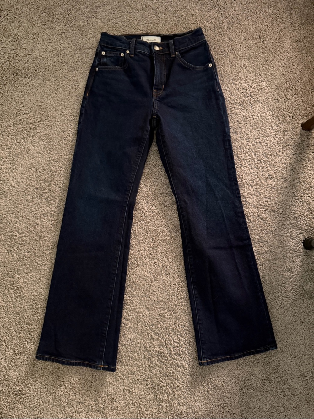 Madewell Petite Relaxed Bootcut Jeans 23P Foundry Wash NY568 Dark Indigo
